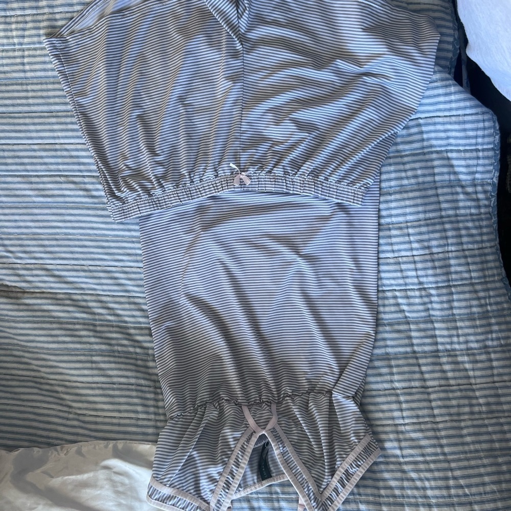 Laura Ashley Striped Pajama Set